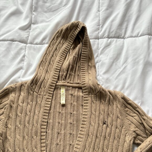 Vintage 90s Y2K Old Navy Brown Sweater Long Sleeve Pockets Womens Size Small - Picture 3 of 9